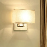 Simple Beige Fabric Led Wall Light Sconce For Bedroom / A