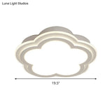 Simple Cloud Shade Led Ceiling Light - White Acrylic Flush Mount Lamp (16’/19.5’/23.5’) Warm/White