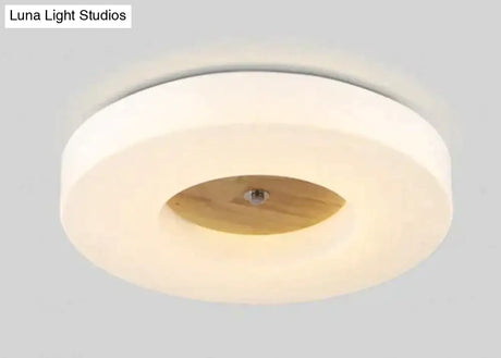 Simple Creative Home Round Solid Wood Ceiling Lamp
