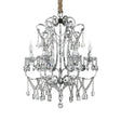 Simple Crystal Bedroom Chandelier - Curvy Design 5/6 Lights Silver Suspension Lighting 5 /