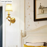 Simple European Style Flower Copper Wall Lamp Lamps