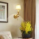 Simple European Style Flower Copper Wall Lamp Lamps