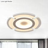 Simple Floral Acrylic Led Flush Ceiling Light - 8’/16.5’/20.5’ Wide Warm/White