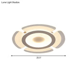 Simple Floral Acrylic Led Flush Ceiling Light - 8’/16.5’/20.5’ Wide Warm/White