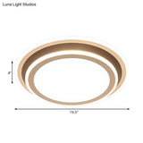 Simple Led Flush Ceiling Light Multi-Layer Acrylic 19.5’/32’ Wide Warm/White Light. Perfect For
