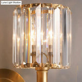 Simple Light Luxury Crystal Bedroom Copper Wall Lamp Copper Wall Lamps