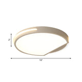 Simple Metal Flushmount Ceiling Light In Warm/White: 16/19.5 Wide Round Design