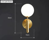 Simple Nordic Modern Bedroom Bedside Copper Wall Lamp Copper Wall Lamps