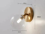 Simple Nordic Wind Bedroom Bedside Corridor Copper Wall Lamp C / No bulb Copper Wall Lamps