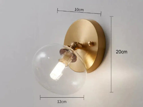 Simple Nordic Wind Bedroom Bedside Corridor Copper Wall Lamp D / No bulb Copper Wall Lamps