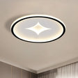 Simple Round Flush Mount Lamp: Acrylic Black/Gold Led Lighting Warm/White Light For Bedroom Black /