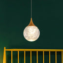 Simple Seeded Crystal Ball Bedroom Suspension Lighting Coffee Hanging Lamp