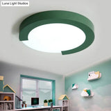 Simple Style Acrylic Ceiling Lamp For Kid’s Bedroom With Circular Mount