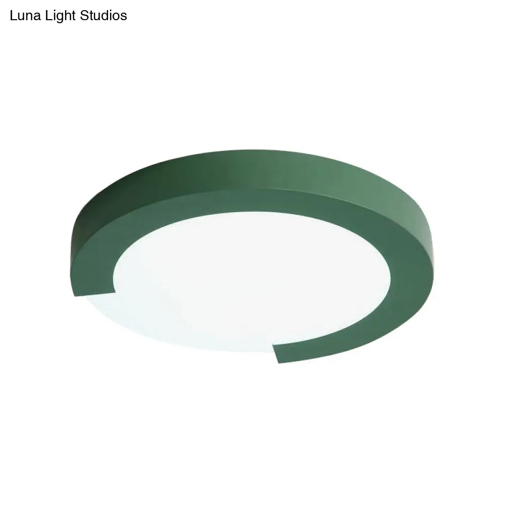 Simple Style Acrylic Ceiling Lamp For Kid’s Bedroom With Circular Mount