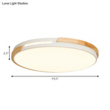 Simple Style Acrylic Flushmount Led Ceiling Light In White 12’/16’/19.5’ Width - Ideal For Bedroom