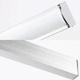 Simple Style Aluminum Led Sconce Wall Light In Chrome Customized Width (19/23) - Warm/White