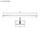 Simple Style Aluminum Led Sconce Wall Light In Chrome Customized Width (19/23) - Warm/White