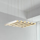 Simple Style K9 Crystal Chandelier - Linear Living Room Ceiling Light With 6/9 Silver Heads In