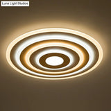 Simple Style Led Flush Ceiling Light For Bedroom - White Acrylic Round Flushmount