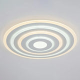 Simple Style Led Flush Ceiling Light For Bedroom - White Acrylic Round Flushmount / 16’ Inner