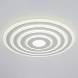 Simple Style Led Flush Ceiling Light For Bedroom - White Acrylic Round Flushmount / 16’ Natural