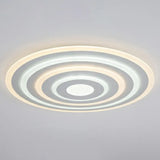 Simple Style Led Flush Ceiling Light For Bedroom - White Acrylic Round Flushmount / 16’ Remote
