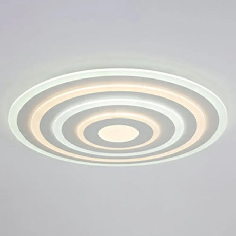 Simple Style Led Flush Ceiling Light For Bedroom - White Acrylic Round Flushmount / 16’ Third Gear