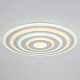 Simple Style Led Flush Ceiling Light For Bedroom - White Acrylic Round Flushmount / 23.5’ Third Gear