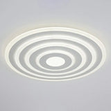 Simple Style Led Flush Ceiling Light For Bedroom - White Acrylic Round Flushmount / 31.5’ Natural