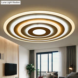 Simple Style Led Flush Ceiling Light For Bedroom - White Acrylic Round Flushmount