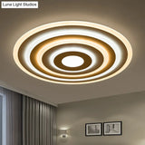 Simple Style Led Flush Ceiling Light For Bedroom - White Acrylic Round Flushmount