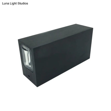 Simple Style Metallic Wall Sconce Light - 2 Lights Black Finish Warm/White Lighting For Hotel