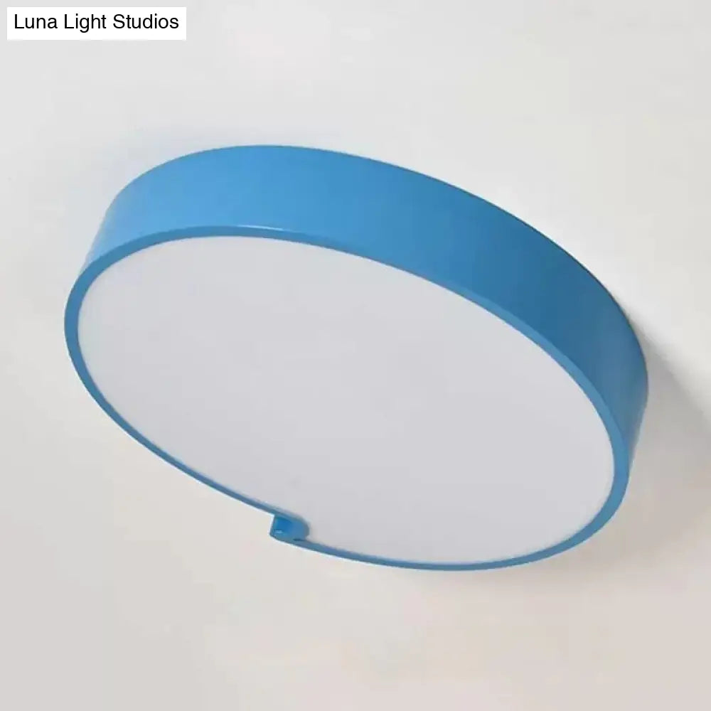 Simple Style Round Flush Mount Ceiling Light For Living Room - Acrylic And Metal Construction