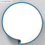Simple Style Round Flush Mount Ceiling Light For Living Room - Acrylic And Metal Construction