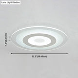Simple White Led Bedroom Flush Mount Ceiling Light With Round Acrylic Shade