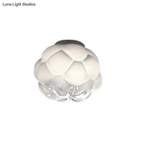 Simple White Pinecone Surface Ceiling Light - Flush Mount For Single Bedrooms
