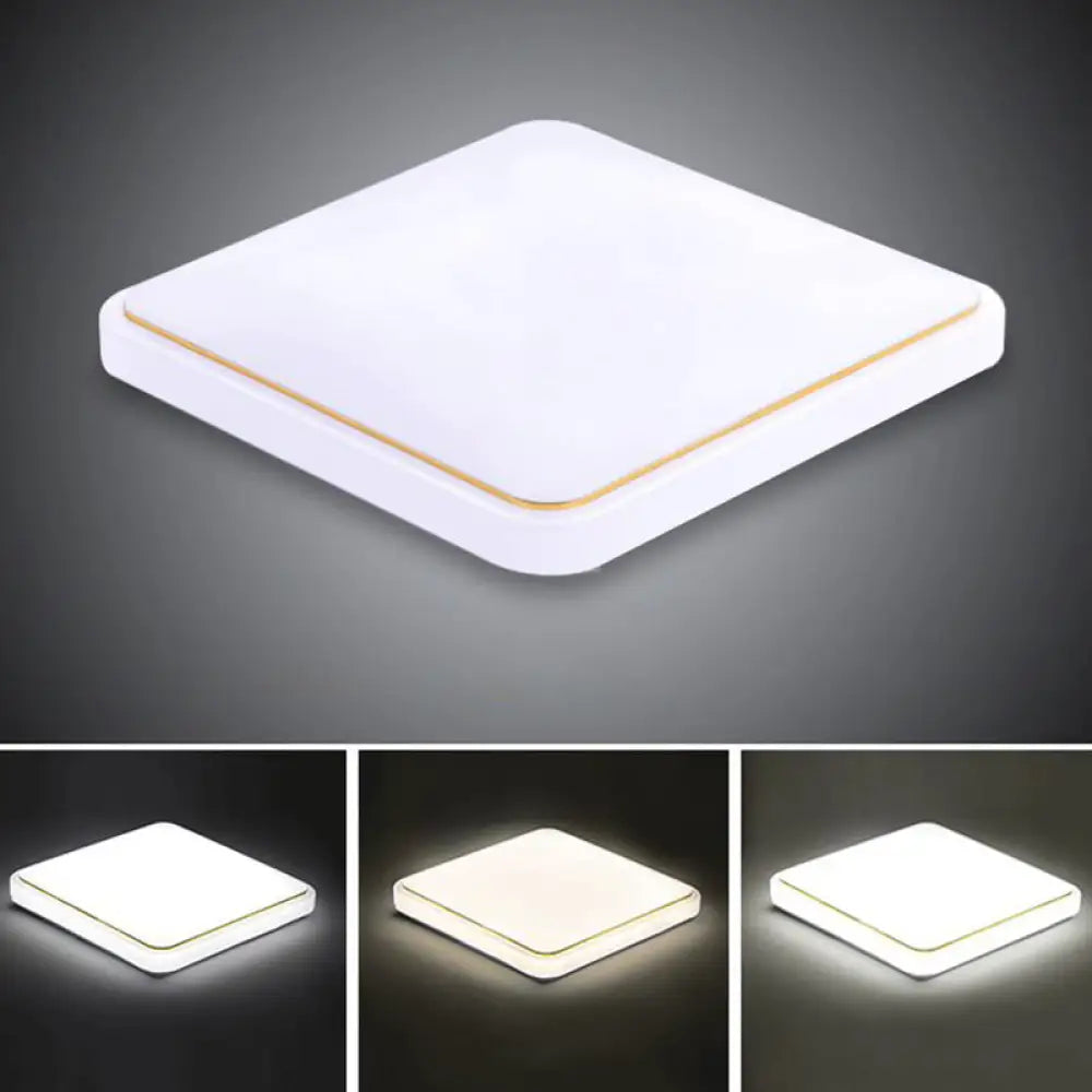 Simplicity Acrylic Ceiling Flush Mount Light For Living Room - Square Design