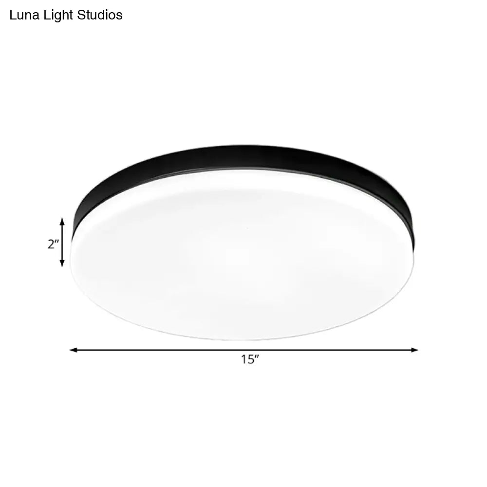 Simplicity Acrylic Flushmount Ceiling Light - Circle Design 11’/15’/19’ Diameter Warm/White