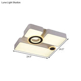 Simplicity Acrylic Led Ceiling Light - White 3 Color Options 24.5’/35.5’/43’ Sizes