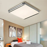 Simplicity Acrylic Led Flush Ceiling Light - Rectangular Design Wide 16.5’/24.5’/25.5’ Ideal