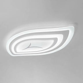 Simplicity Acrylic Living Room Led Flush Mount Ceiling Light In White / 14’