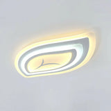 Simplicity Acrylic Living Room Led Flush Mount Ceiling Light In White / 14’ Third Gear