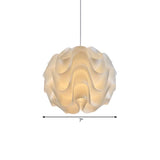 Acrylic Meringue Ceiling Light - Single White Pendant Simple & Stylish Design 7/9/12 Wide