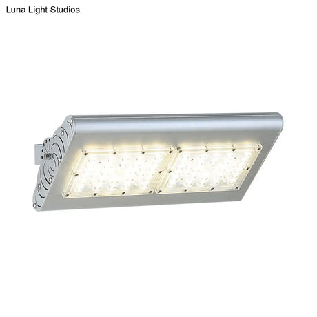 Simplicity Aluminum Led Spotlight Wall Sconce In Silver For Courtyard Lighting