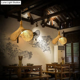 Simplicity Bamboo Pendant Light - 1-Light Wood Woven Suspension Lighting For Tea Room