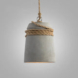 Simplicity Cement Pendant Light With Bell Suspension - Perfect For Dining Room Or Ceiling Lighting