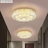 Simplicity Corridor Led Flushmount Ceiling Light With Clear Crystal Block Shade - 8’/12’ Options