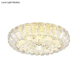 Simplicity Corridor Led Flushmount Ceiling Light With Clear Crystal Block Shade - 8’/12’ Options