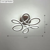Simplicity Floral Led Ceiling Flush Light Fixture For Your Bedroom