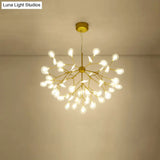 Simplicity Leaf Chandelier Lamp: Acrylic Living Room Pendant With Led Drop And Branch-Like Design